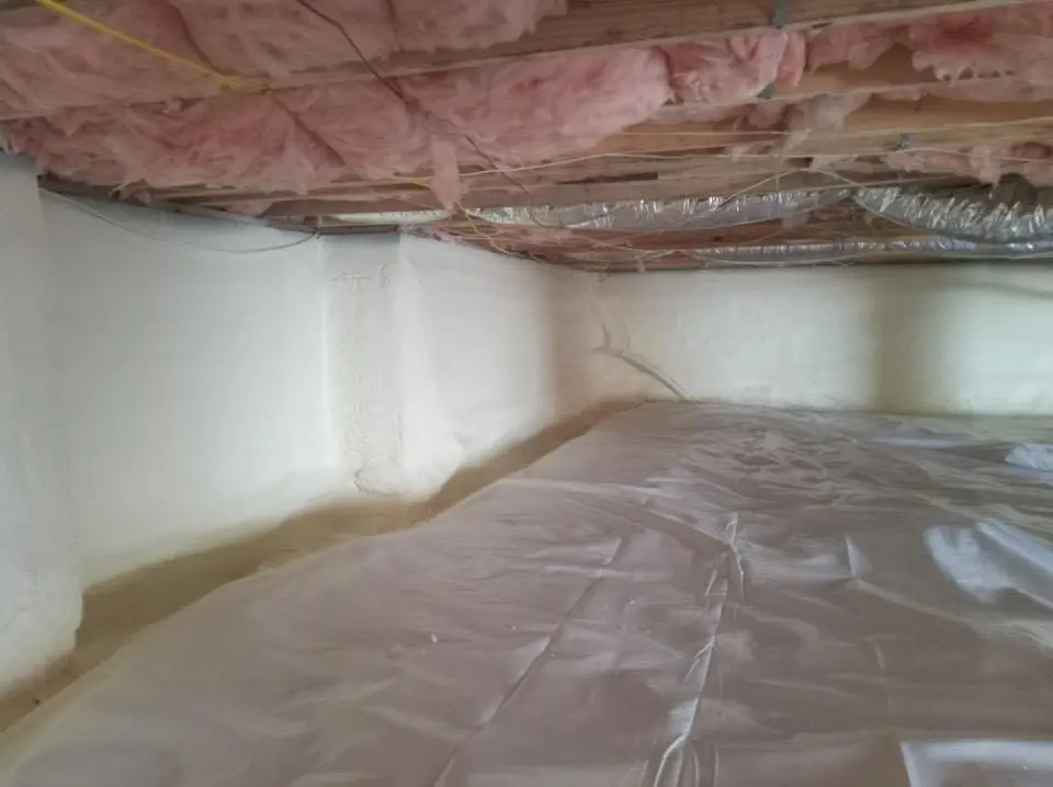 Crawl space encapsulation with closed-cell spray foam for Attic Insulation in La Grande